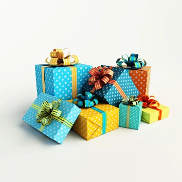 Elegant Gift Boxes 3D model image 1 