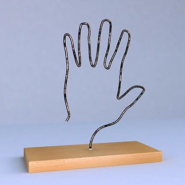 Wire Sculpture Decor 3D model image 1 