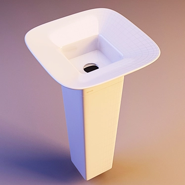 SIMAS Lavabi Pedestal Sink 3D model image 1 