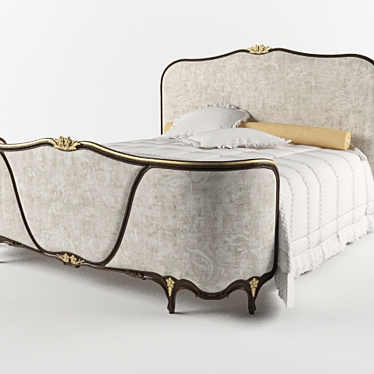 Luxurious Vivaldi Bed by Angelo Cappellini 3D model image 1 
