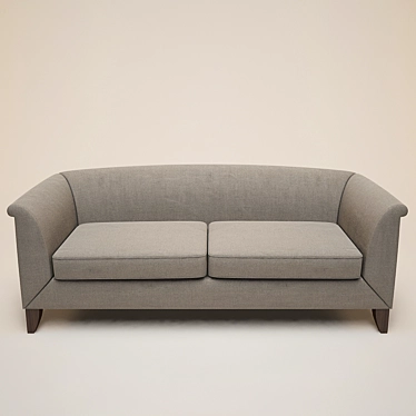 Sleek Silhouette Taupe Sofa 3D model image 1 