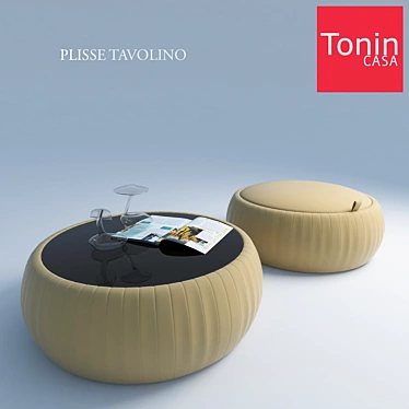 Elegant Plisse Tavolino by Tonin Casa 3D model image 1 