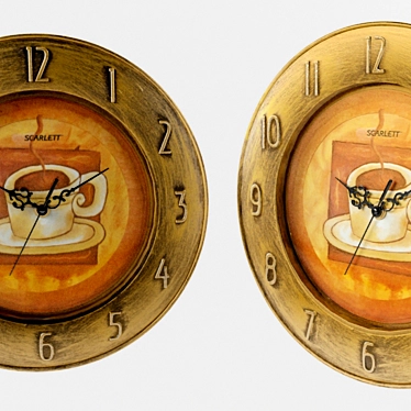 Elegant Scarlett Wall Clock 3D model image 1 