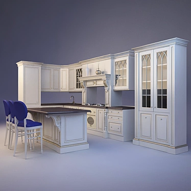 Classic Kitchen 3D model image 1 