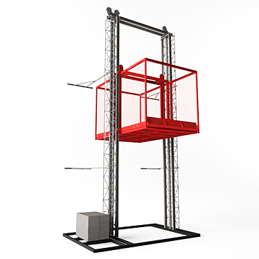 Outdoor Car Lift: Efficient Vehicle Lifting 3D model image 1 