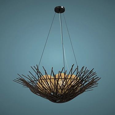 Rattan Pendant Light: MW-Light 226016203 3D model image 1 