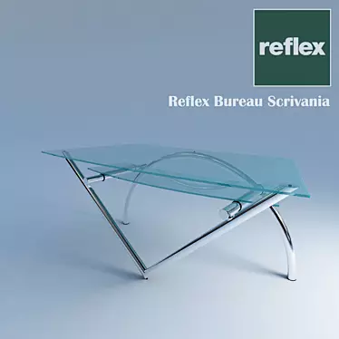 Reflex Bureau Scrivania: Sleek, Functional Writing Desk 3D model image 1 