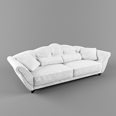 Velvet Sofa 3D model image 1 