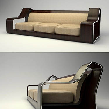 Modern Comfort Sofa 3D model image 1 