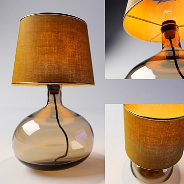 Glass Base Table Lamp 3D model image 1 
