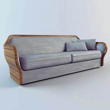 Elegant Modern Sofa 3D model image 1 