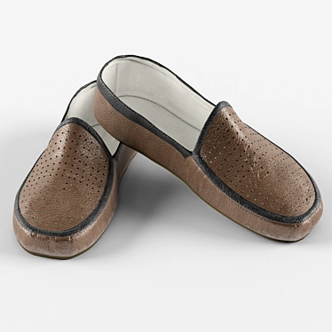 Comfortable Leather Moccasins 3D model image 1 