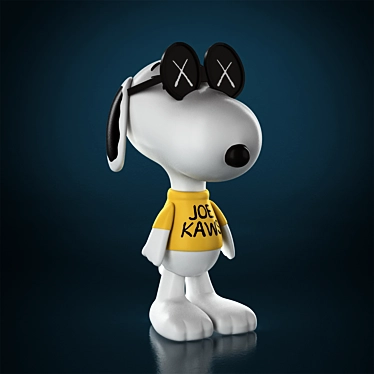 KAWS Snoopy Vinyl Toy 3D model image 1 