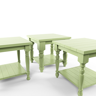 Natural Wood Tables 3D model image 1 