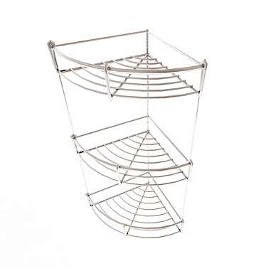 Metal Mesh Bathroom Corner Shelf 3D model image 1 