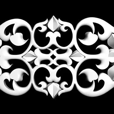 Eastern Elegance: Intricate Fretwork 3D model image 1 