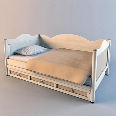 Angel Children's Bed | 2040x1250x900 3D model image 1 