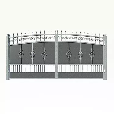 Forged Metal Gates 3D model image 1 