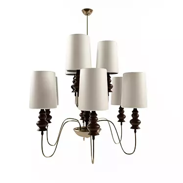 Elegant Vintage Chandelier 3D model image 1 