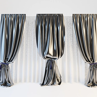 Title: Elegant Window Curtains 3D model image 1 