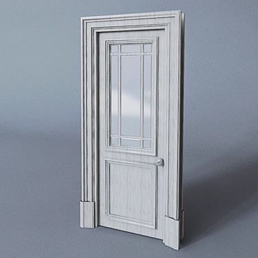 Classic Faceted Glass Door 3D model image 1 