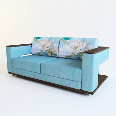 Modern Textured Sofa 3D model image 1 