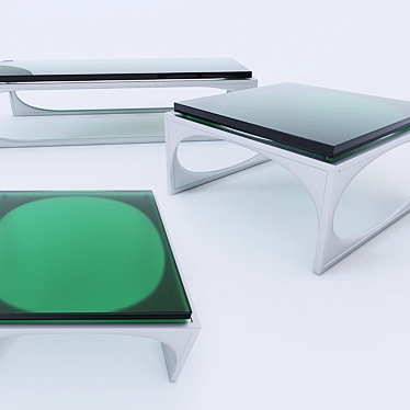 Elegant Espresso Coffee Table 3D model image 1 