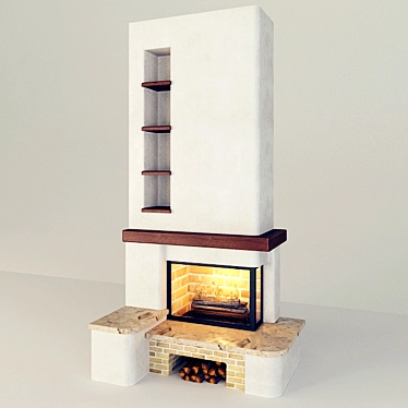 Edil Kamin Eboli: Elegant Fireplace 3D model image 1 