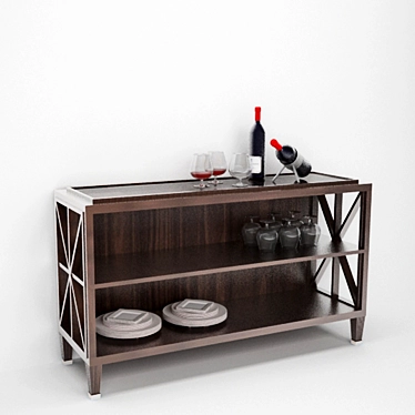 Sleek Bar Console 3D model image 1 