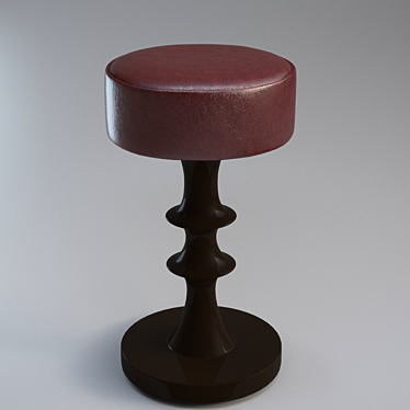 Elegant Cushioned Bar Stool 3D model image 1 