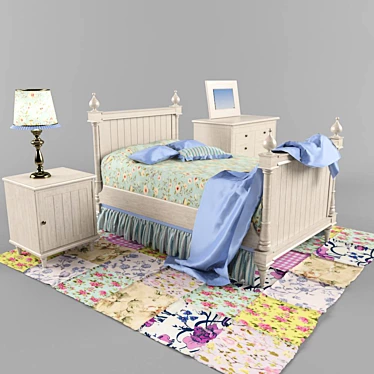 Stylish Teen Bed: Custom-made Design 3D model image 1 