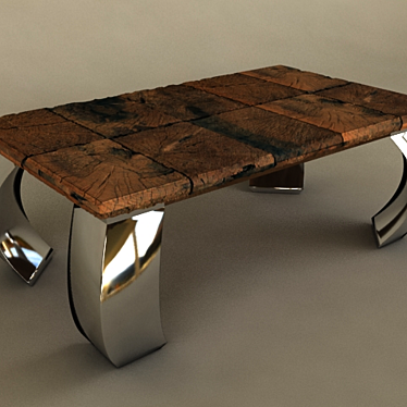Camargo Coffee Table: Textured Elegance 3D model image 1 
