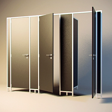 Title: Hygienic Restroom Partitions 3D model image 1 