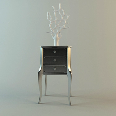 Sleek Nightstand 3D model image 1 