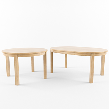 Expandable Dining Table: IKEA BURSTA 3D model image 1 