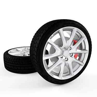 Car Wheel 3D Model 3D model image 1 