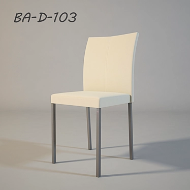 Elegant Milk Dining Chair 3D model image 1 