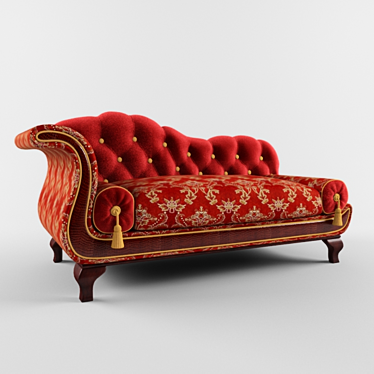 Krug Dormeuse 7465: Elegant and Spacious Bench 3D model image 1 