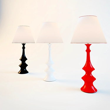 Multicolor Chinese Lamp 3D model image 1 