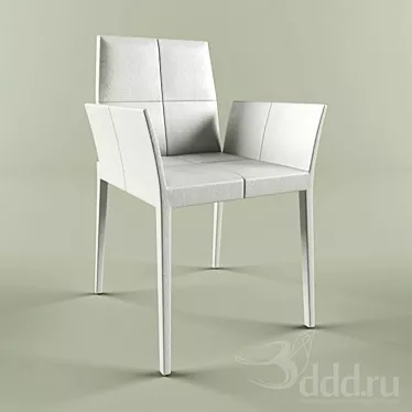 Elegant Velvet Dining Chair 3D model image 1 