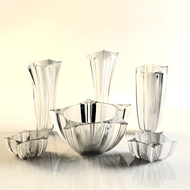 Elegant Glass Vase: Showstopper Design 3D model image 1 