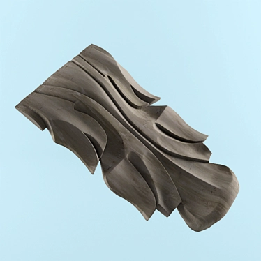 Artistic CNC Leaf Decor 3D model image 1 