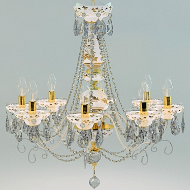 Bohemian Decorated Chandelier | Elite Bohemia 3D model image 1 