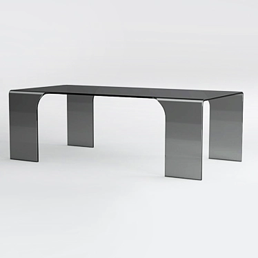 Sleek Glass Coffee Table 3D model image 1 