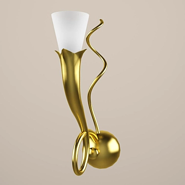 Possoni Fuori dal Tempo Gold Wall Sconce 3D model image 1 