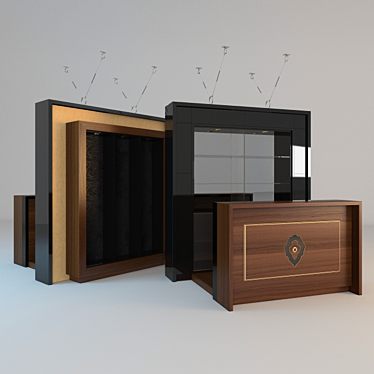 Ceiling-Mounted Decorative Bar Cabinet 3D model image 1 