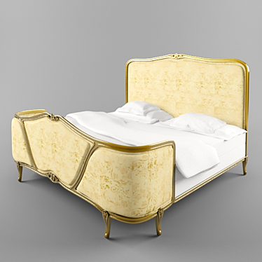 Classic Bed: Elegant and Timeless 3D model image 1 