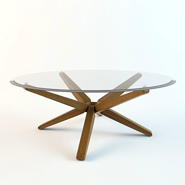 Elegant Wood Coffee Table 3D model image 1 