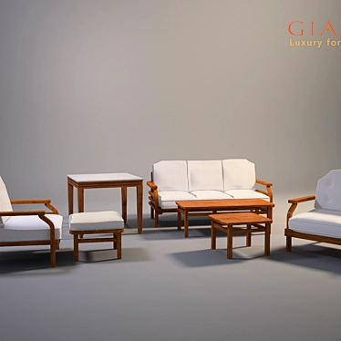 Palazzio Teak Furniture 3D model image 1 