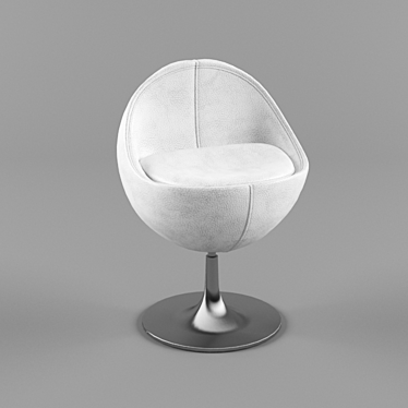 Sleek White SCOOP B148 Chair 3D model image 1 